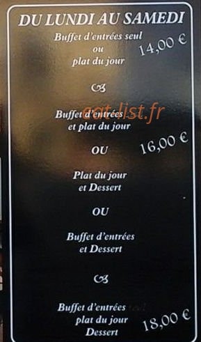Restaurant L'etoile — carte page 1