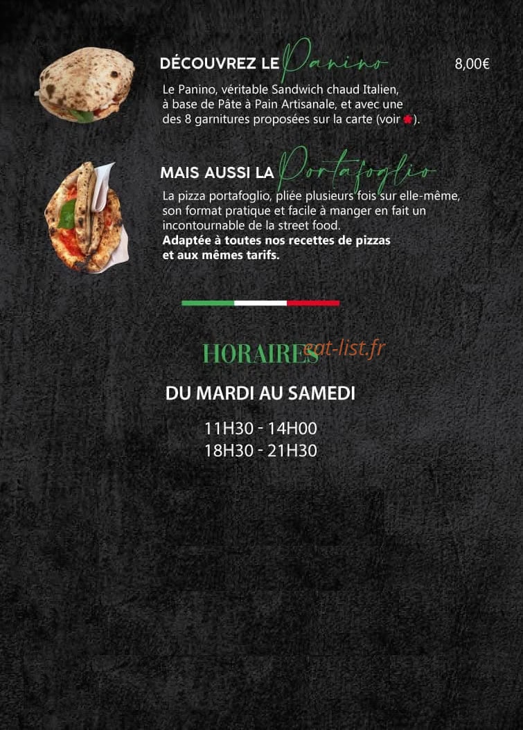 Vera Pizza — carte page 4