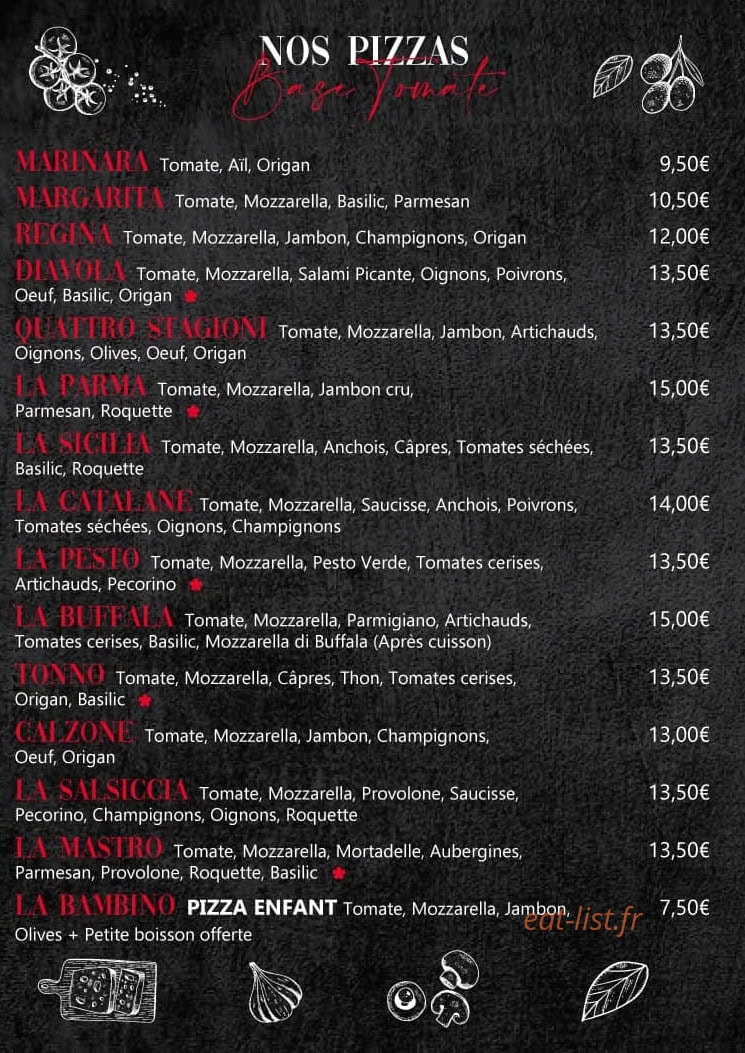 Vera Pizza — carte page 2
