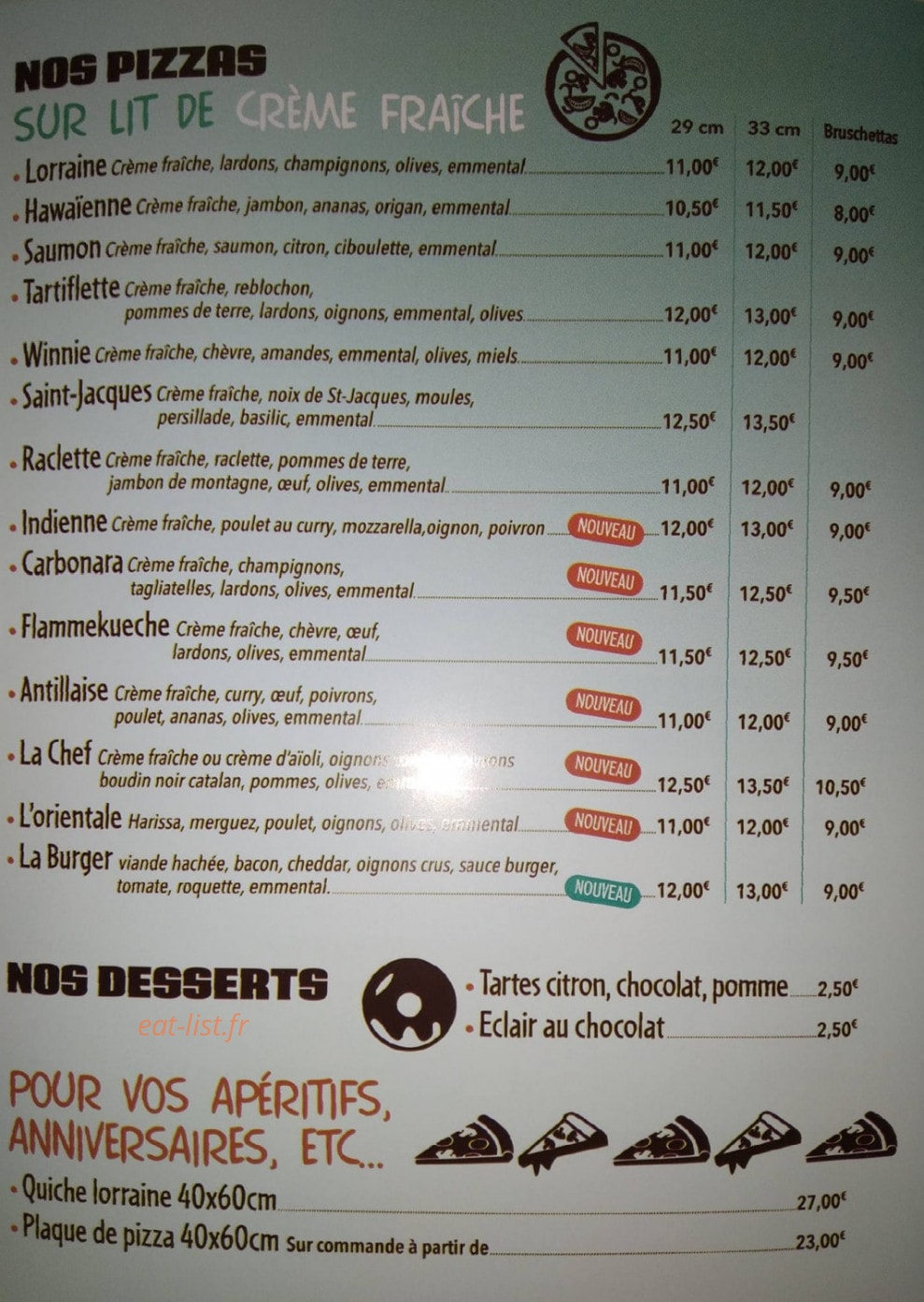 Le Petit Creux — carte page 3