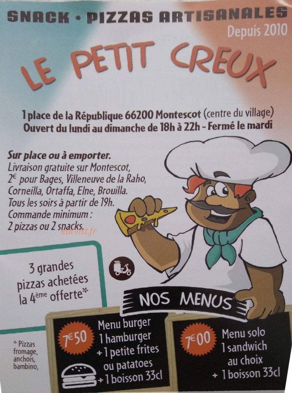 Le Petit Creux — carte page 1