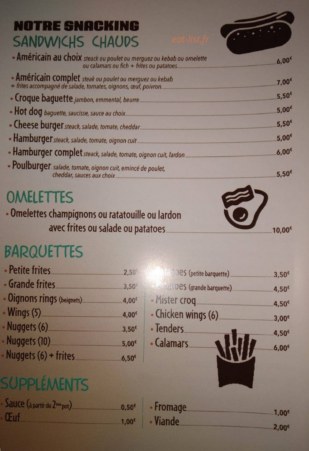 Le Petit Creux — carte page 4