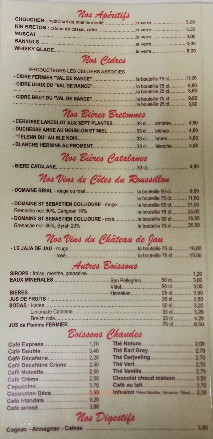 LULU S Crêperie — carte page 3