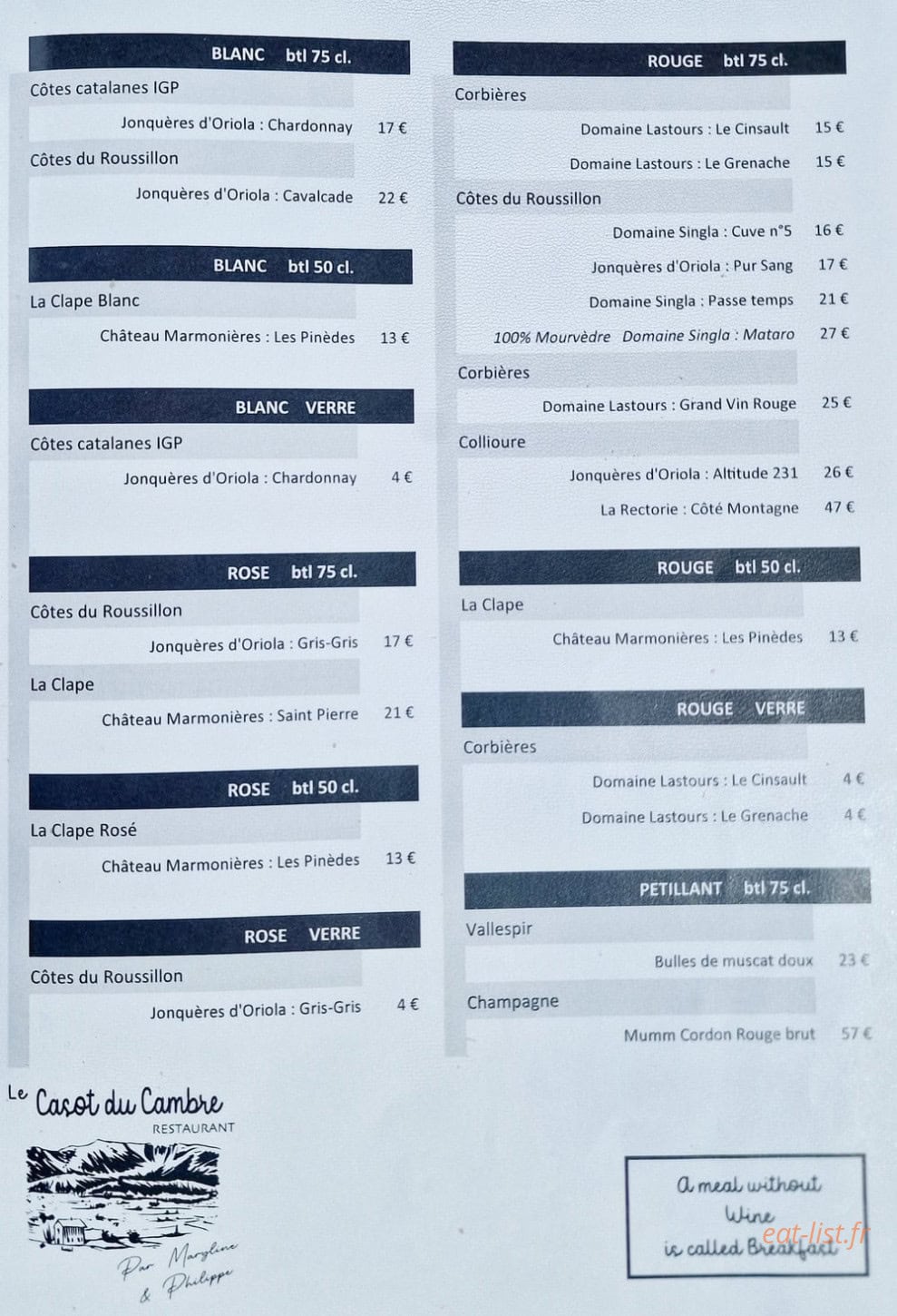 Le Casot du Cambre — carte page 5