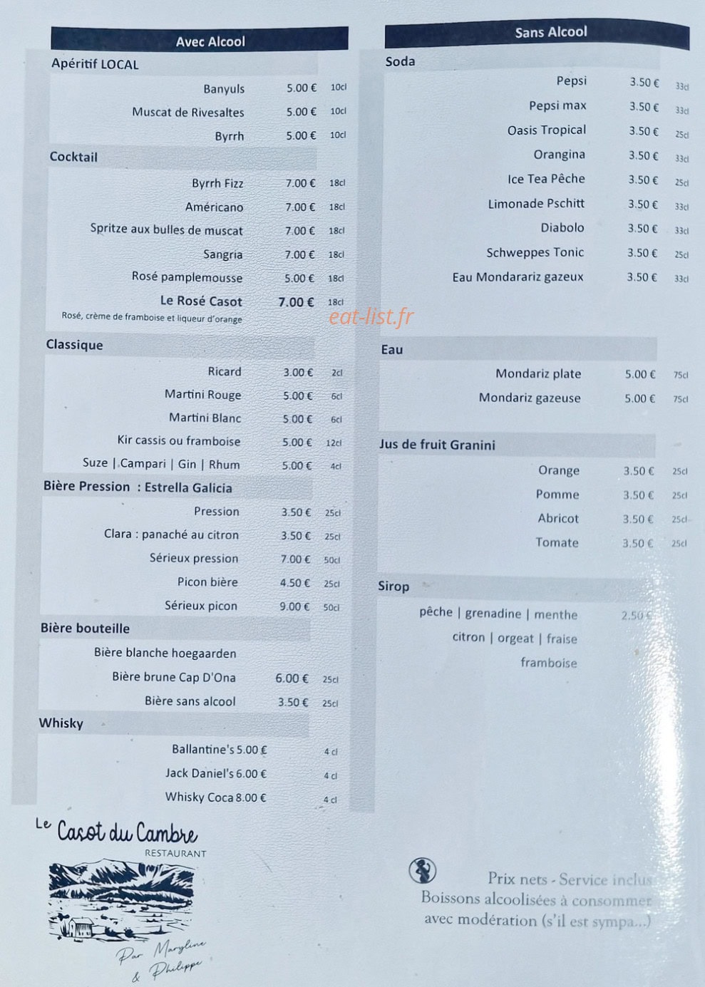 Le Casot du Cambre — carte page 4