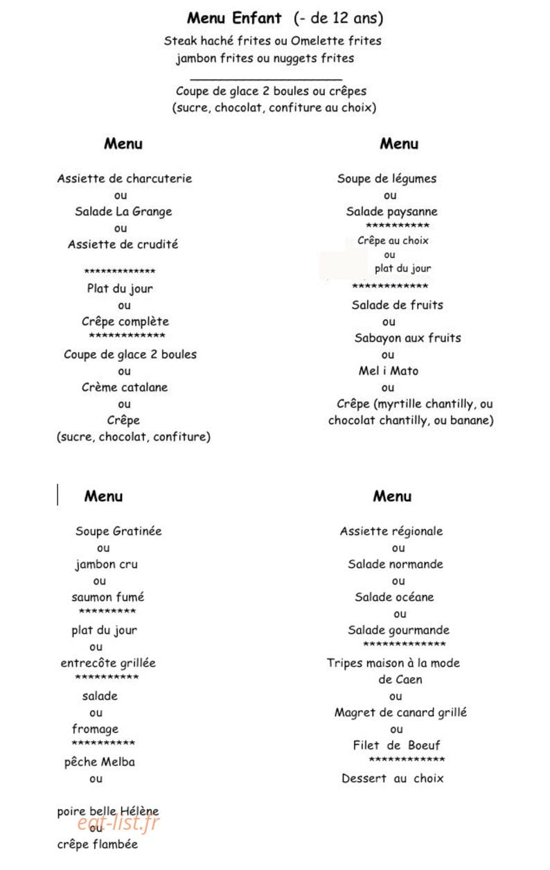 La Grange — carte page 1
