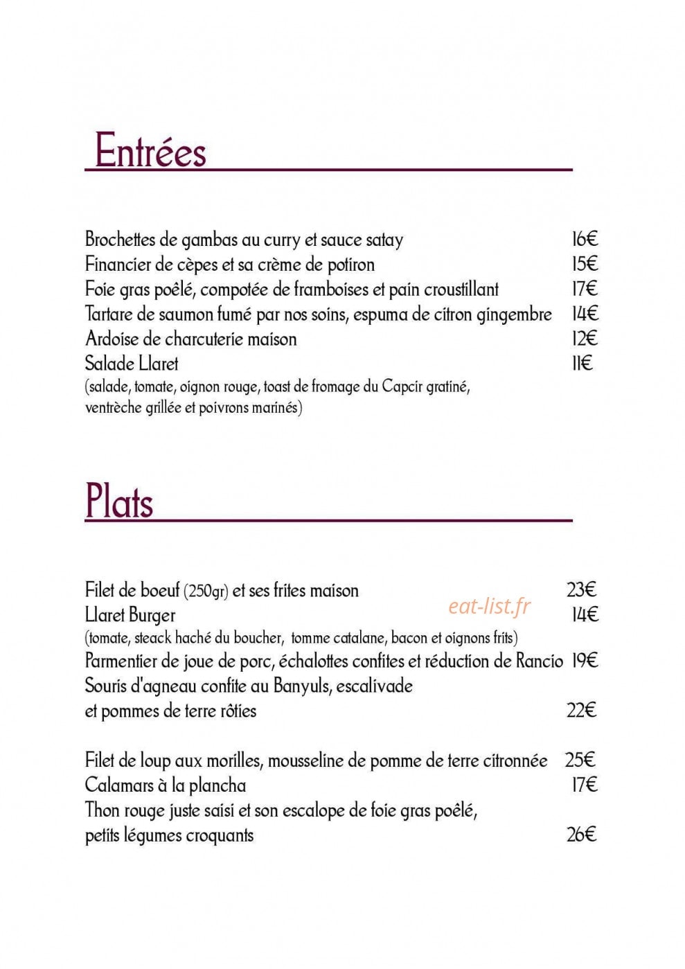 Le Llaret — carte page 6