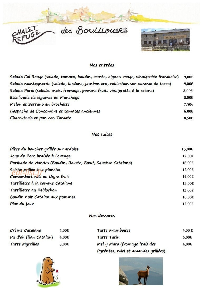 Refuge des Bouillouses — carte page 1