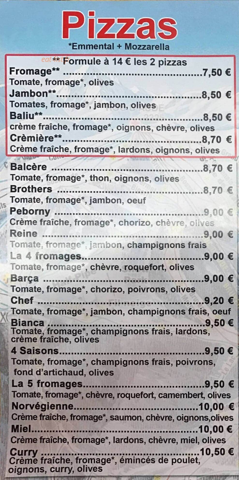 X'treme pizza — carte page 2