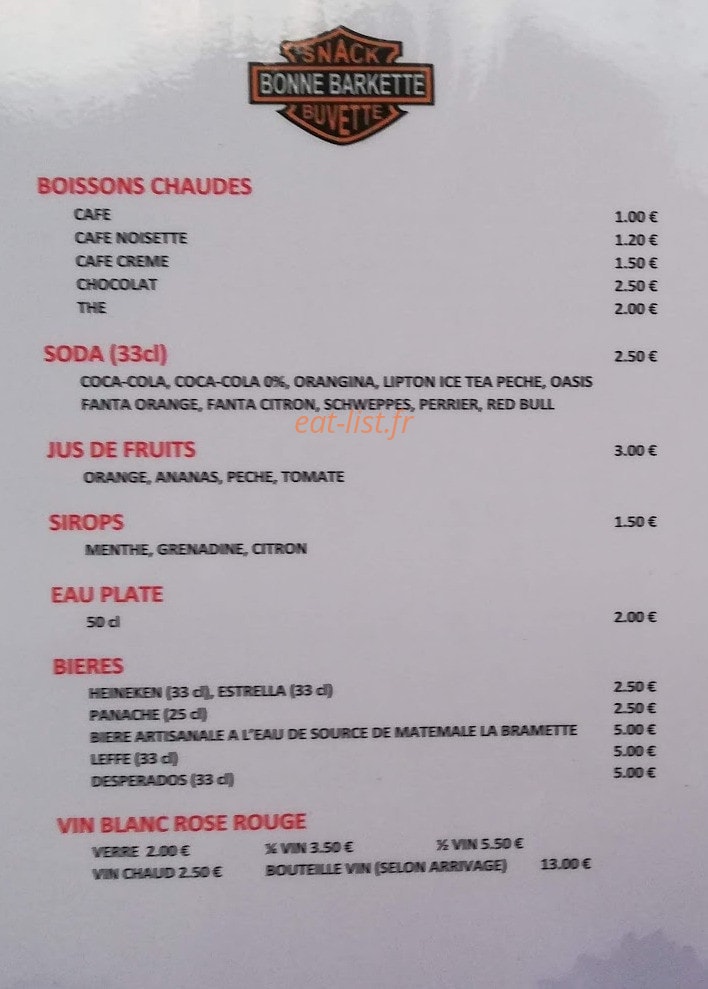 Bonne Barkette — carte page 2