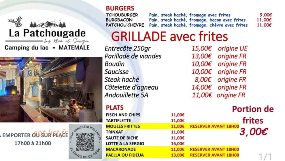 La patchougade — carte page 2