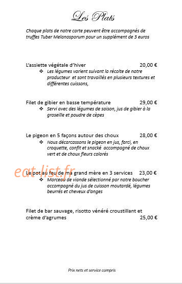 La Table de la Citadelle — carte page 2
