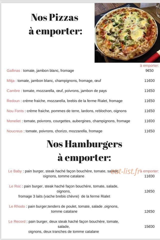 La Cabane du Cambre — carte page 1