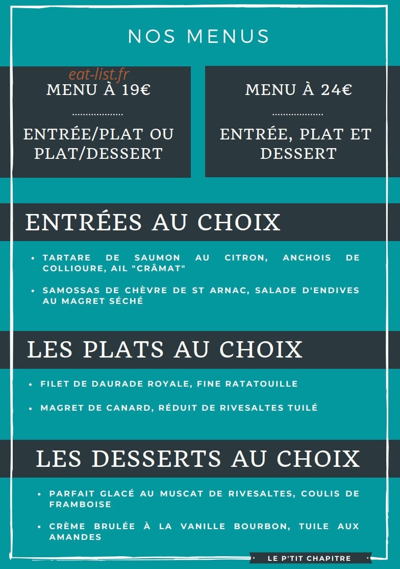 Le Ptit Chapitre — carte page 3