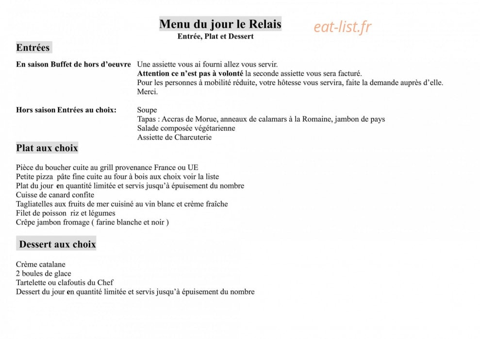 Le relais — carte page 2