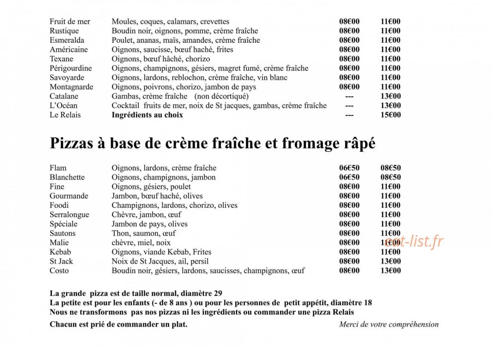 Le relais — carte page 6