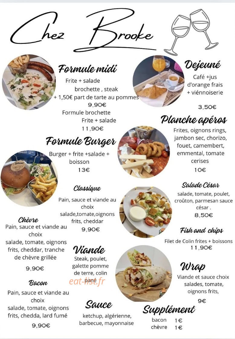 Chez Brooke — carte page 1