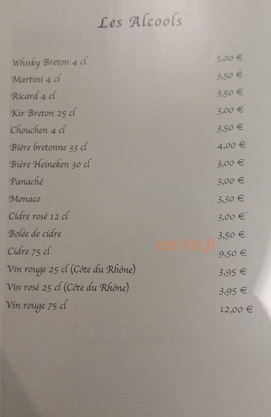 Chez la Bretonne — carte page 10
