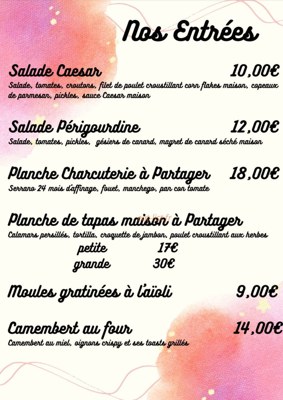 Chez les Filles — carte page 1