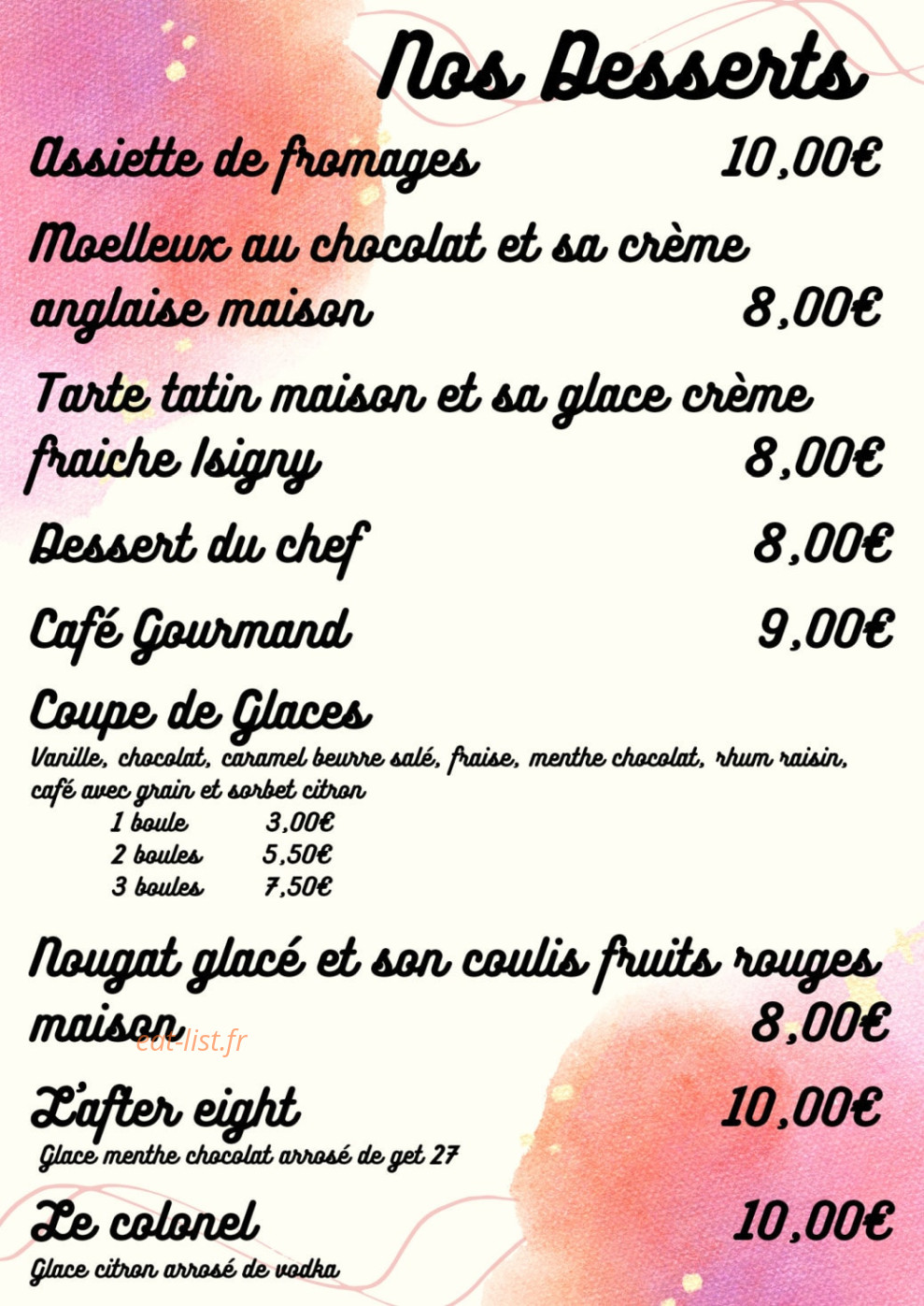 Chez les Filles — carte page 3