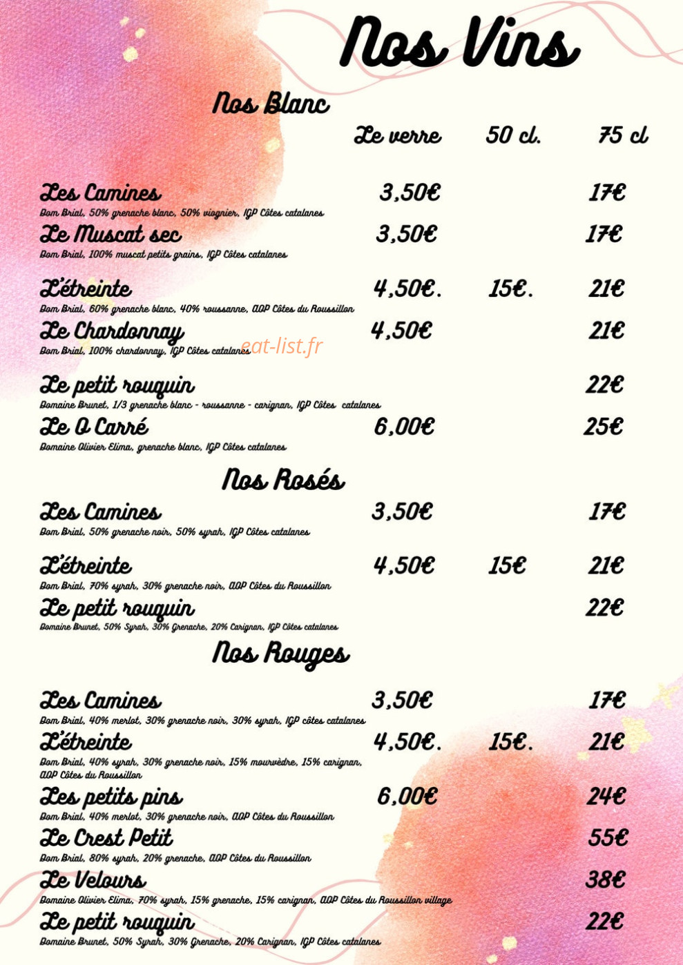 Chez les Filles — carte page 6