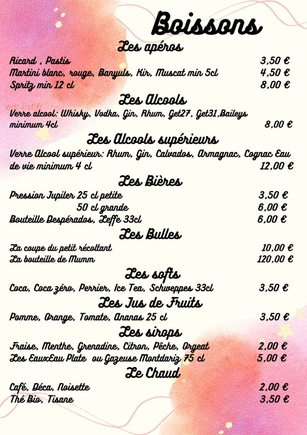Chez les Filles — carte page 5