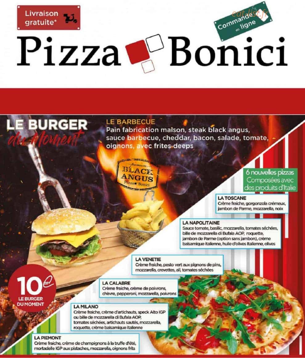Pizza Bonici — carte page 2