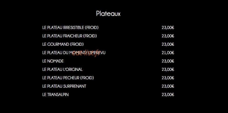 Servi sur un Plateau — carte page 9