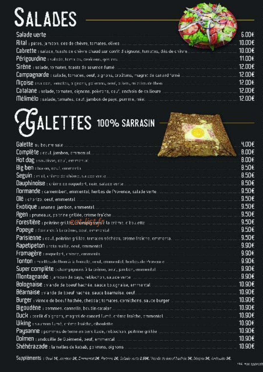 Sucrée Salée — carte page 1