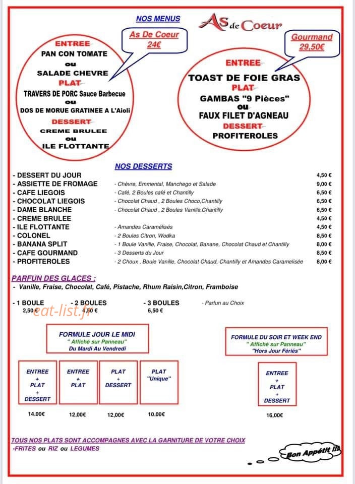 As De Coeur — carte page 2