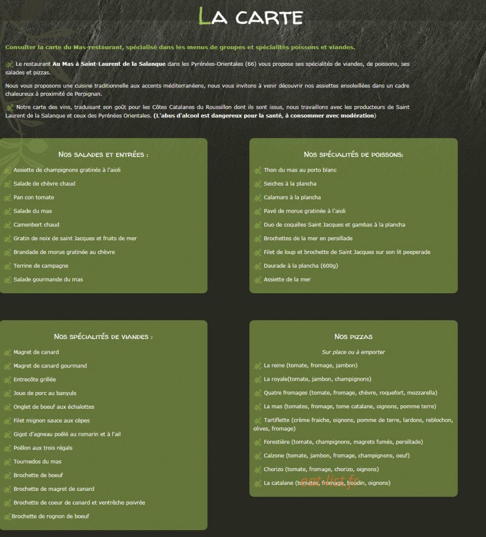Au mas — carte page 2