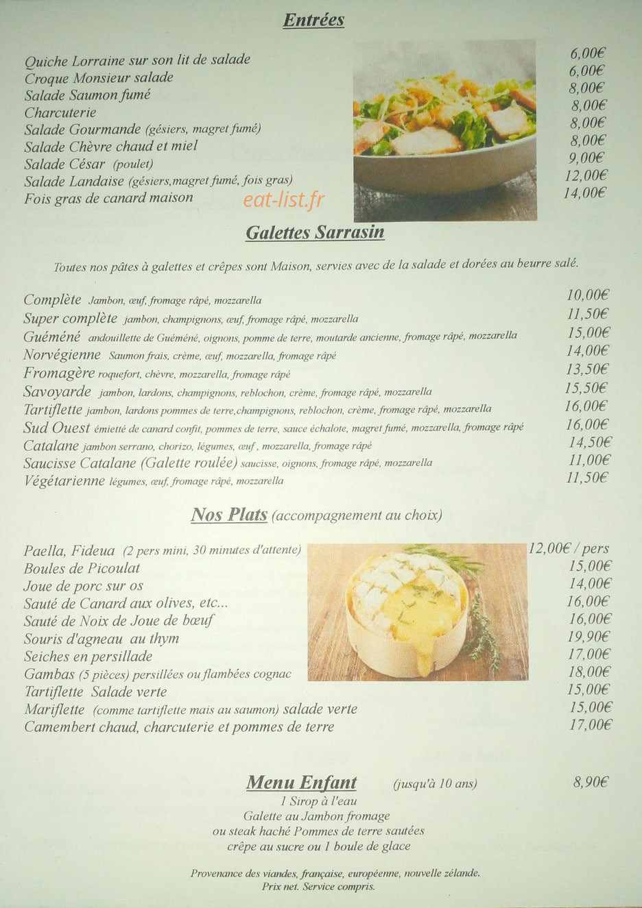 Chez CéCé — carte page 1