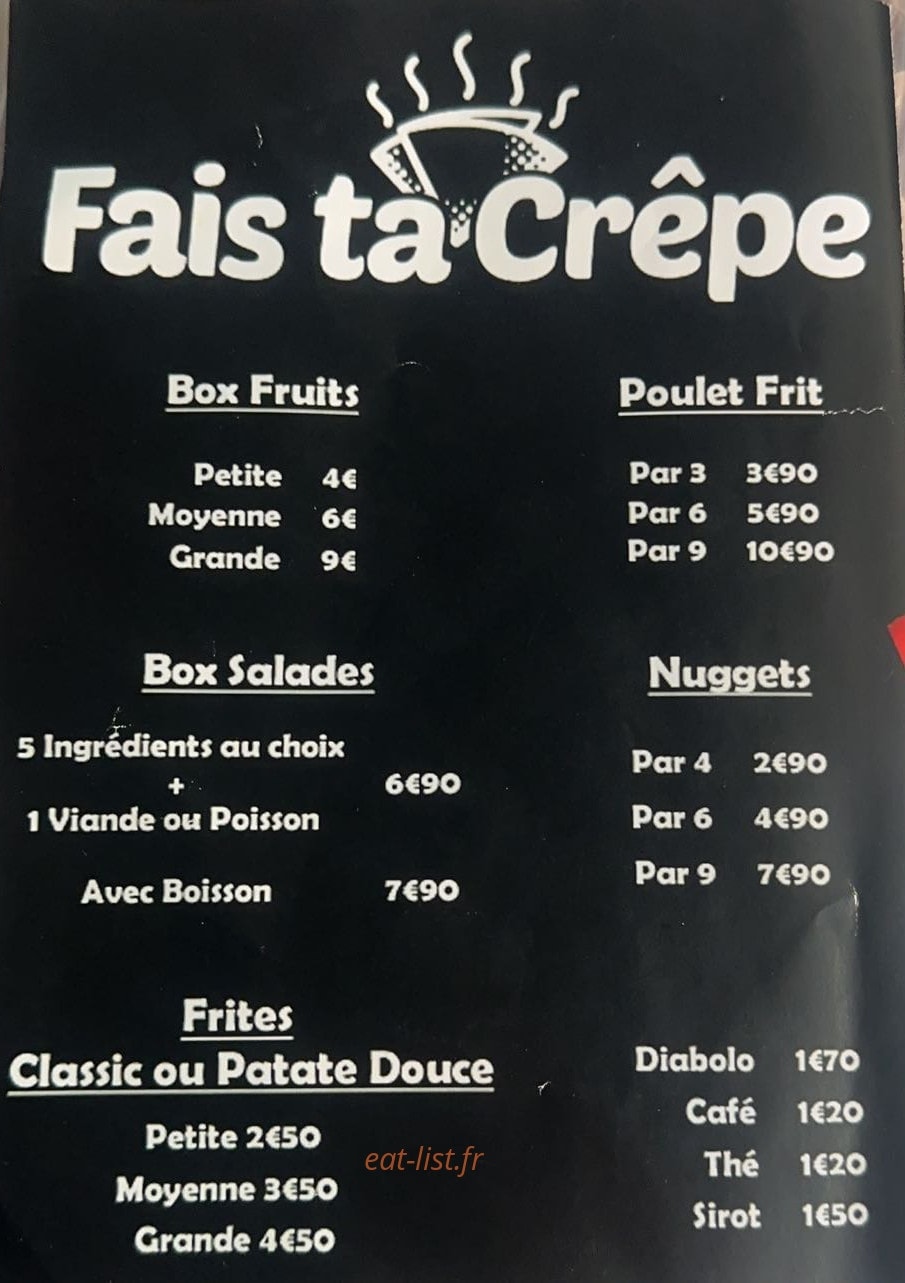 Fais ta Crêpe ! — carte page 2