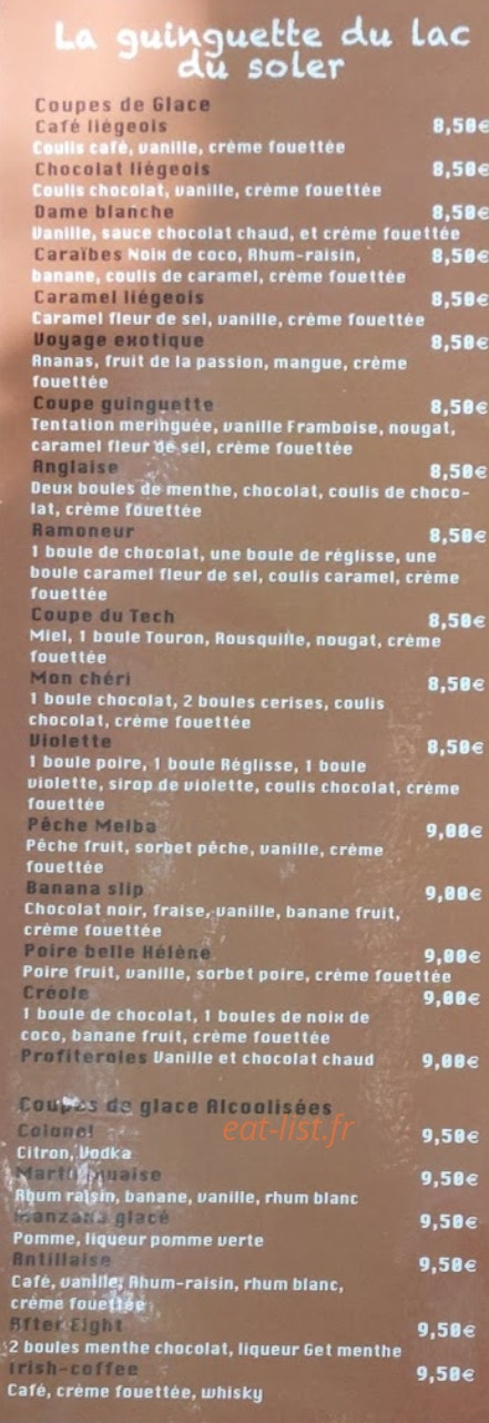 La guinguette du lac — carte page 3