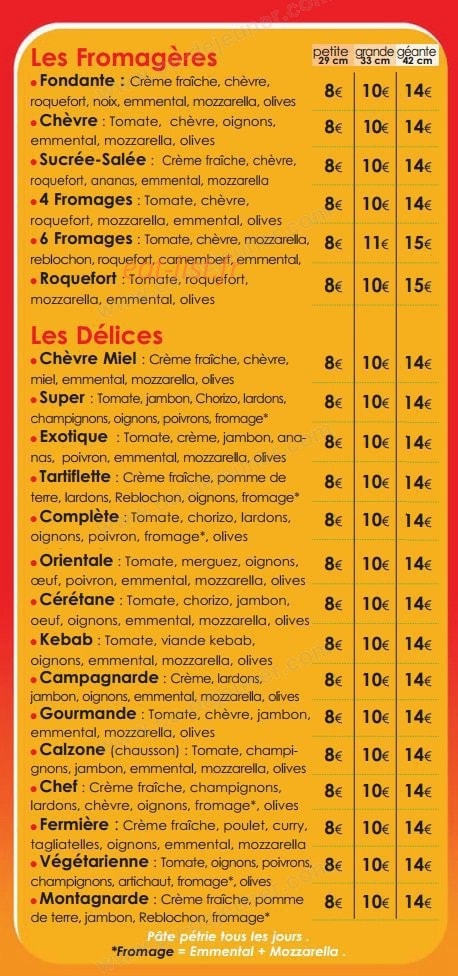 Le Soler Pizza — carte page 3