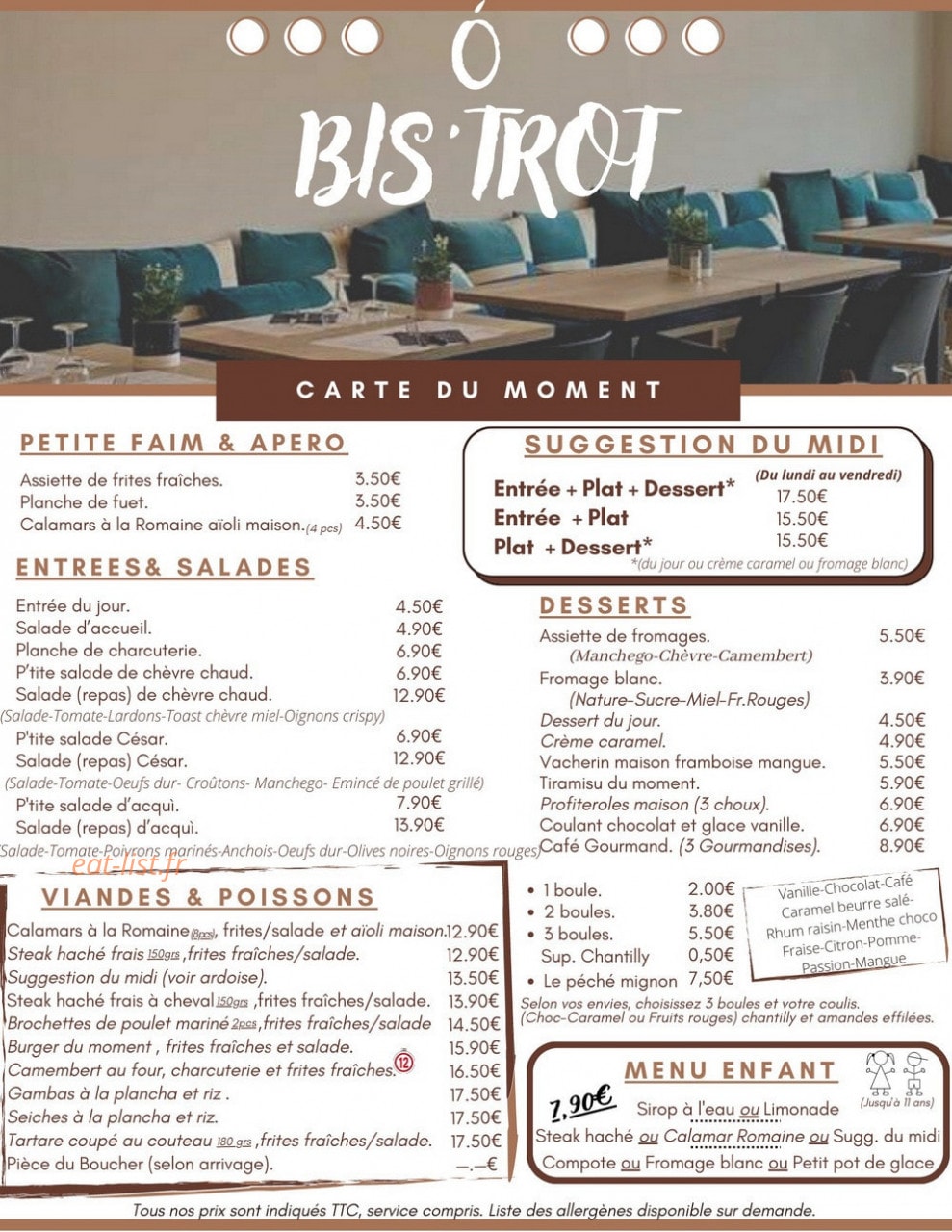 Ò Bis'trot — carte page 1