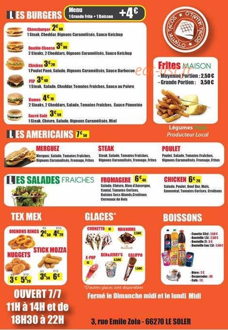 O'tantik Tacos — carte page 2