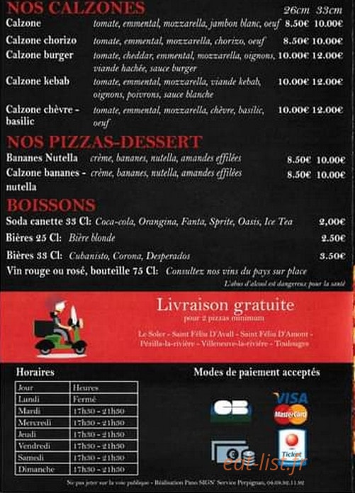 Pizza P&P — carte page 4