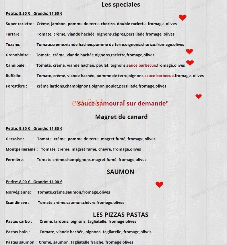 Pizza Roma — carte page 2