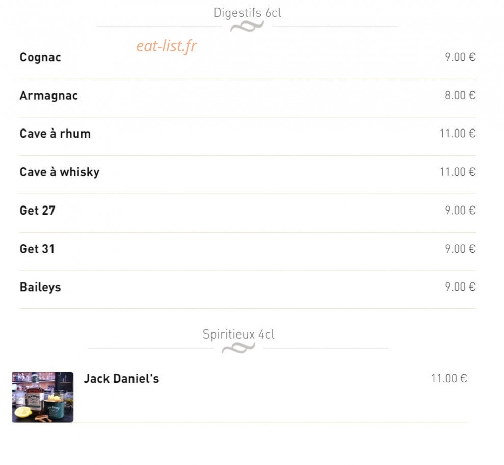 Chez Christopher — carte page 15