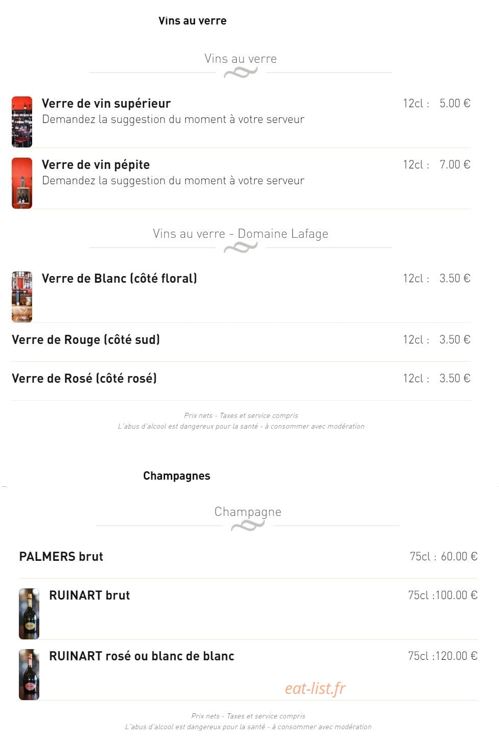 Chez Christopher — carte page 10