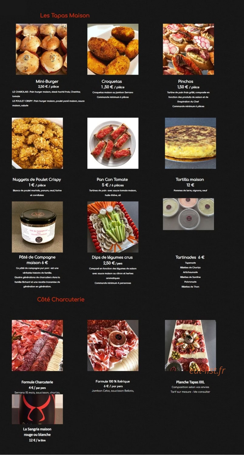 Driving Tapas — carte page 1