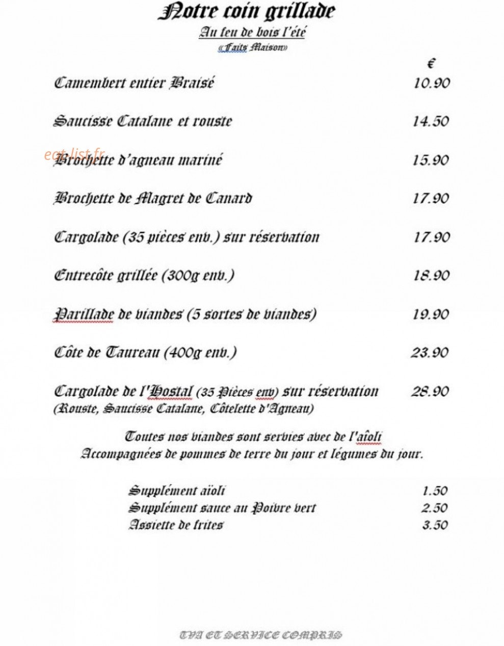 L'Hostal — carte page 5