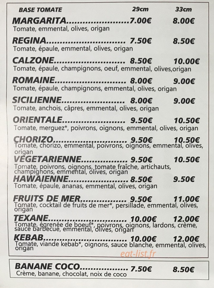 Chez Philou — carte page 1