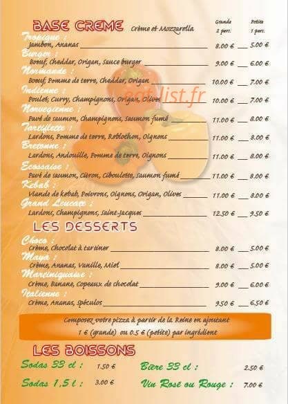 Fred La Tour de Pizz' — carte page 3