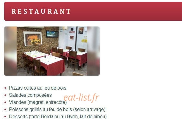 La Mensa — carte page 1
