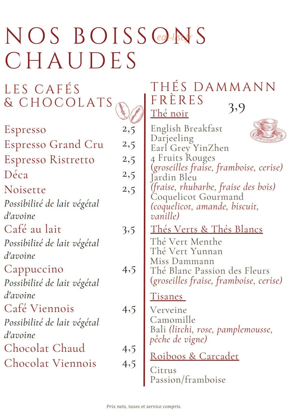 Le Bistrot des Caves — carte page 10