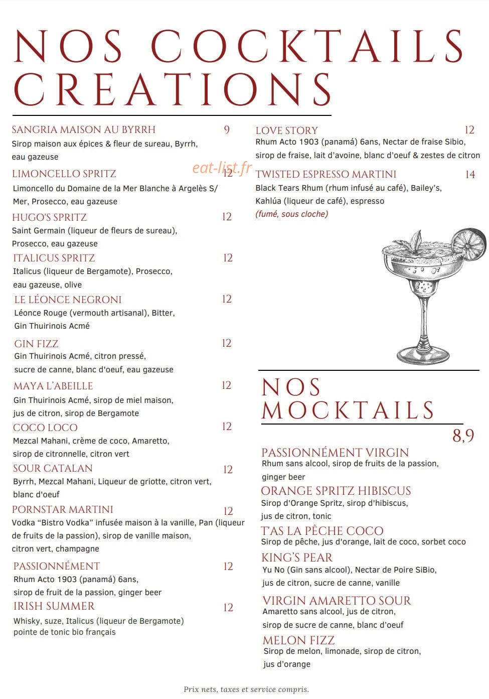 Le Bistrot des Caves — carte page 7