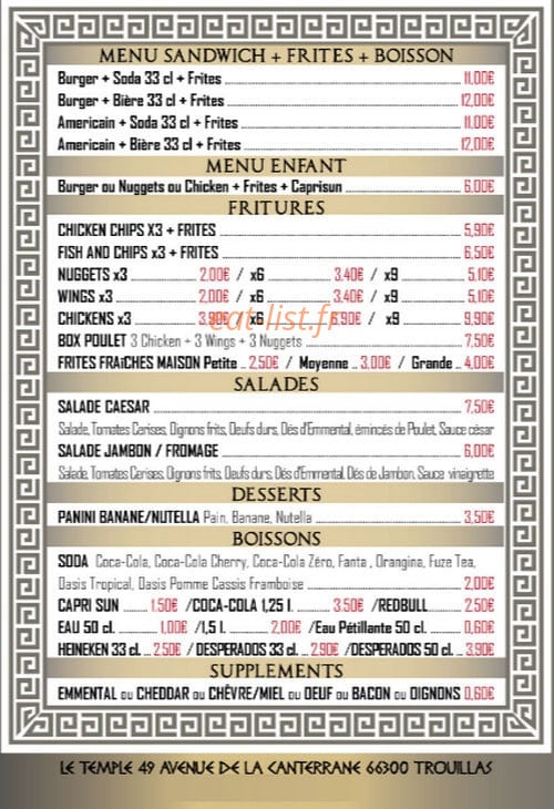 Le temple — carte page 2