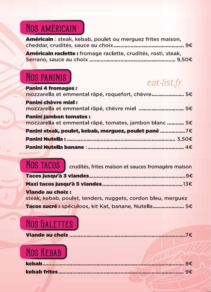 O' Plaisir — carte page 2